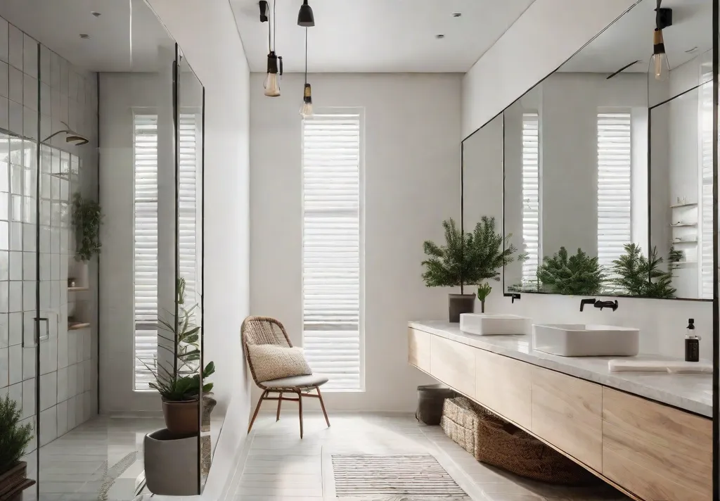 A bright and airy small bathroom with a modern design