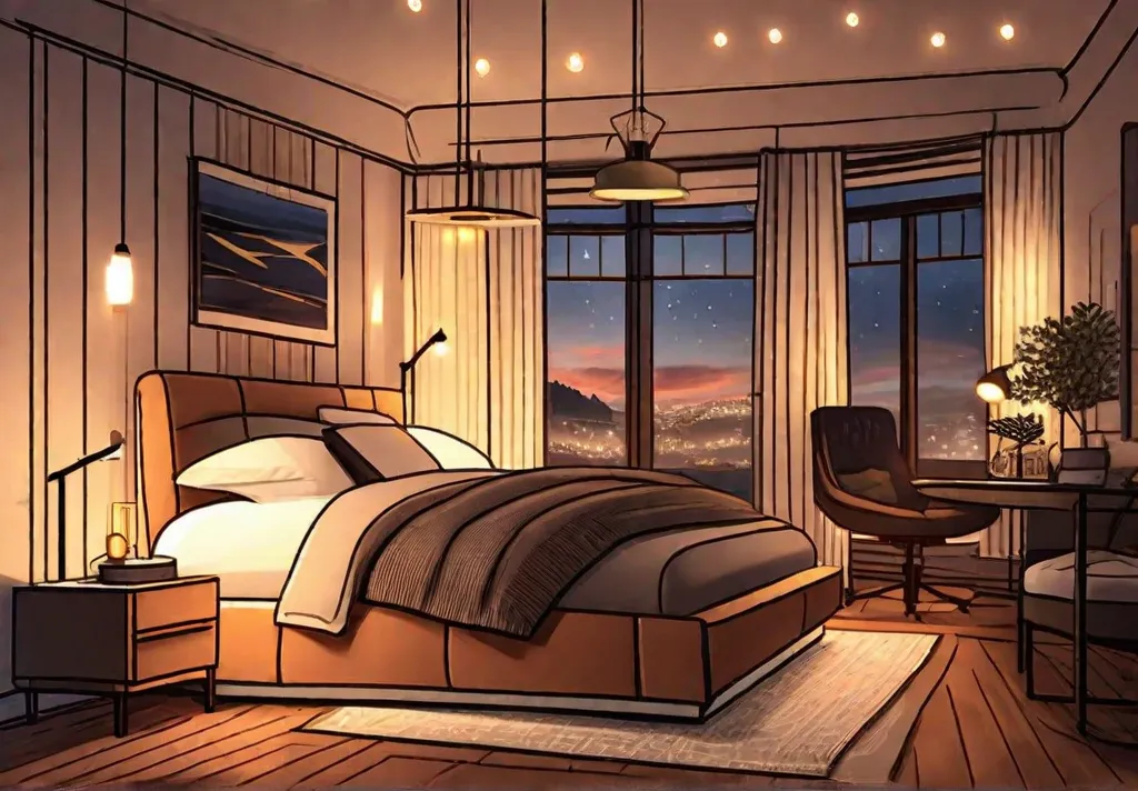 A cozy bedroom with soft