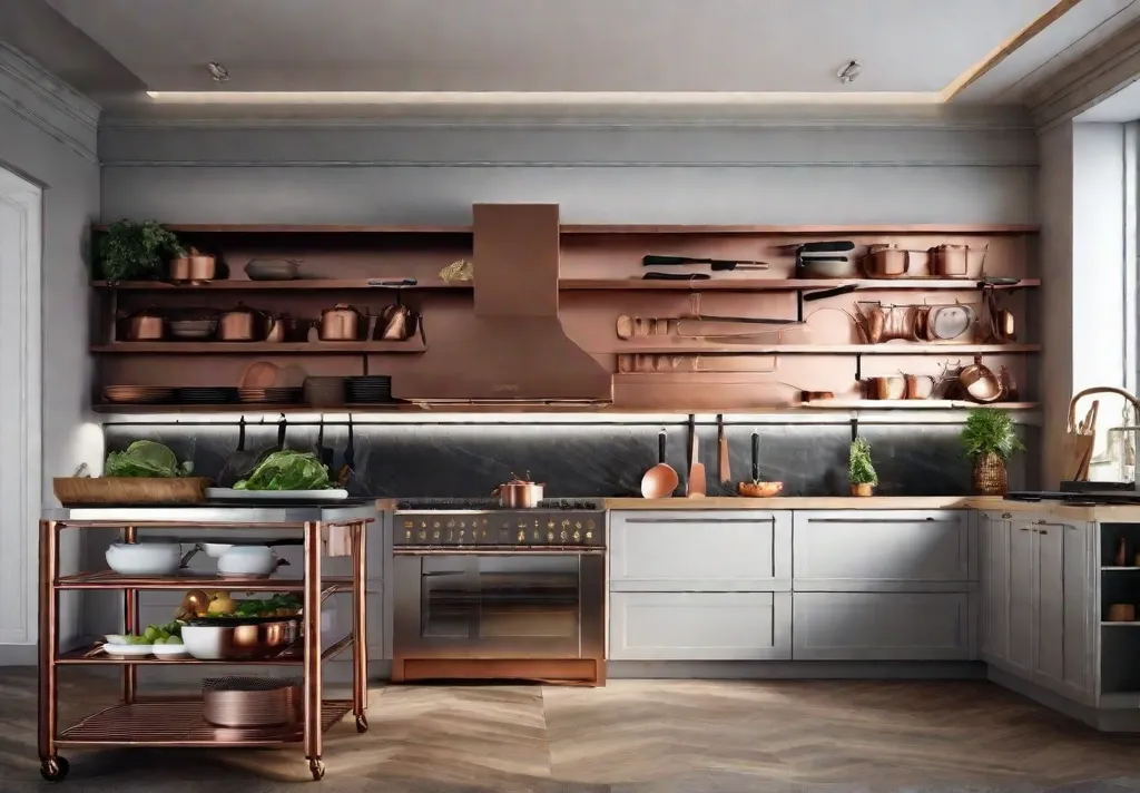 A functional yet stylish kitchen wall