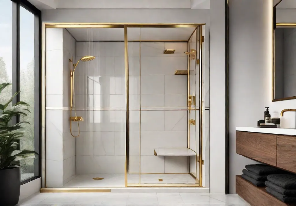 A luxurious shower design in a small bathroom