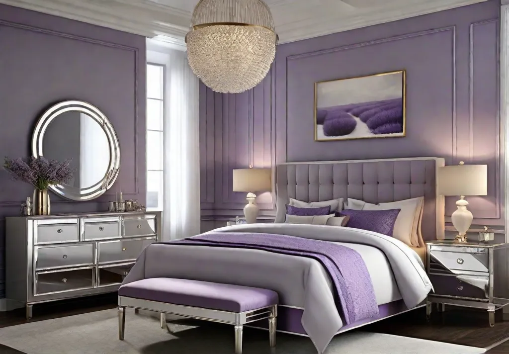 A serene bedroom environment enhanced by the subtle scent of lavender with