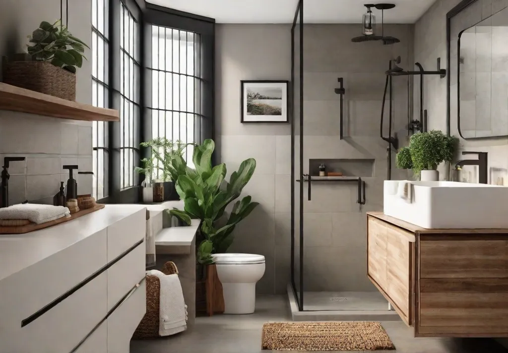 A small bathroom with a frameless shower door