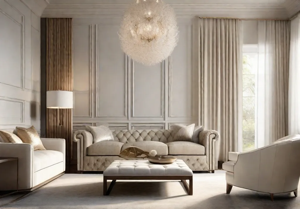 A spacious living room bathed in elegant ivory