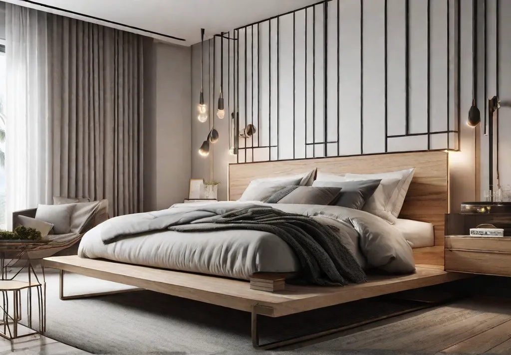 An elegant clutterfree bedroom space with underbed storage solutions showcasing a minimalist