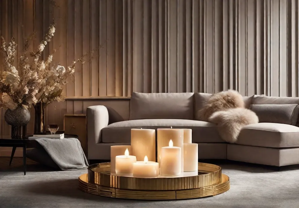 An intimate sensory corner filled with an array of scented candles a