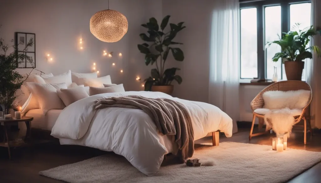 Cozy lighting in bedroom