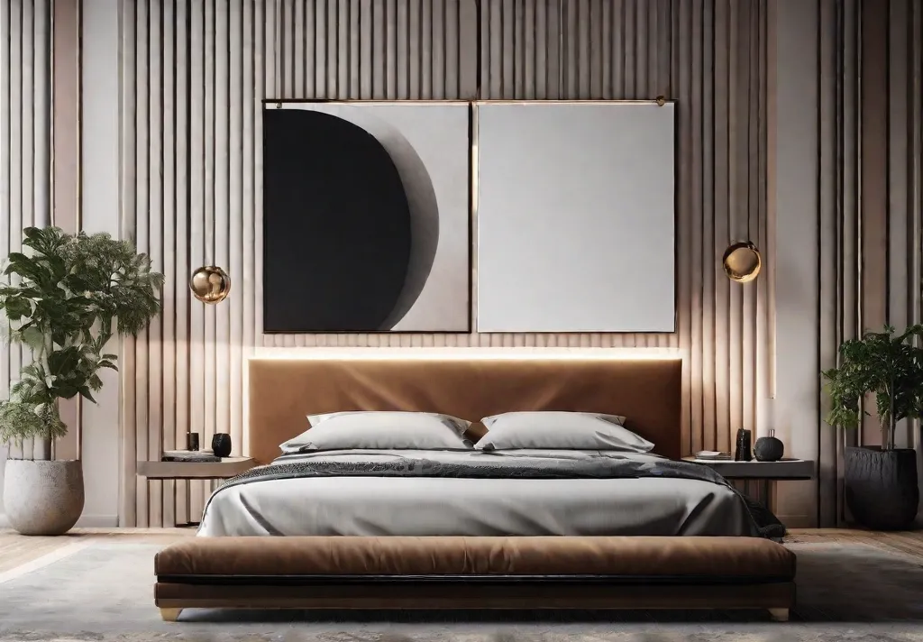 A serene bedroom showcasing minimalist design with only the essentials a sleekfeat