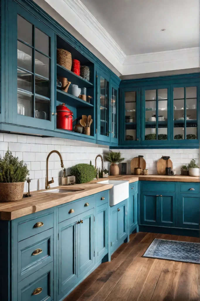 Colorful kitchen cabinets