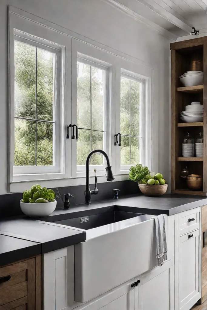 Farmhouse kitchen with hidden appliances