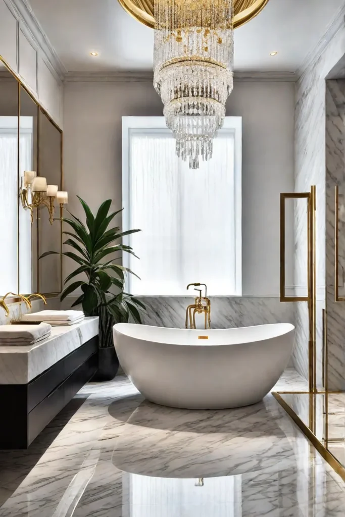 A rustic farmhouse bathroom with a clawfoot bathtub a repurposed wood vanity