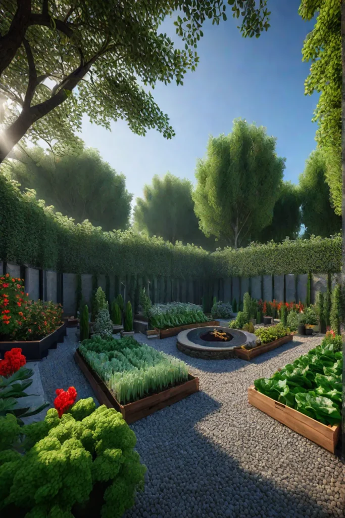 A thoughtfully designed and functional vegetable garden