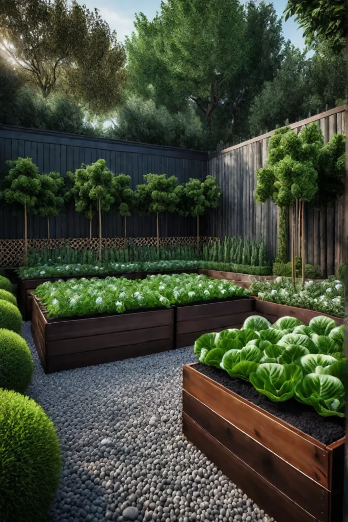 A welcoming and productive backyard vegetable garden