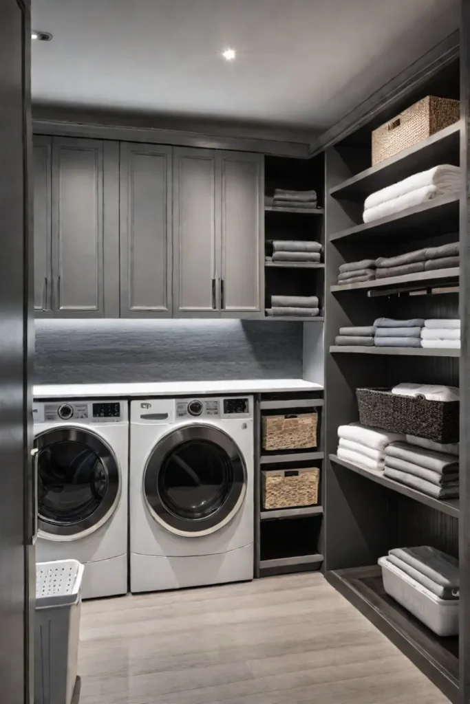 Accessible laundry room with easy storage