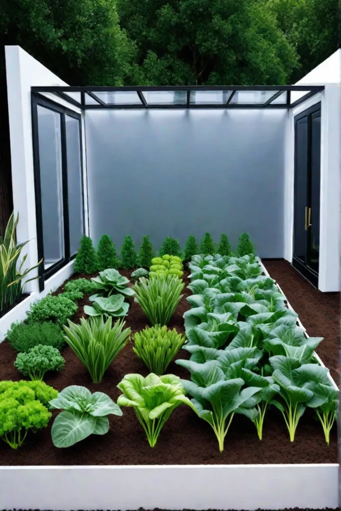 An inspiring and innovative vegetable garden layout that demonstrates creative solutions for