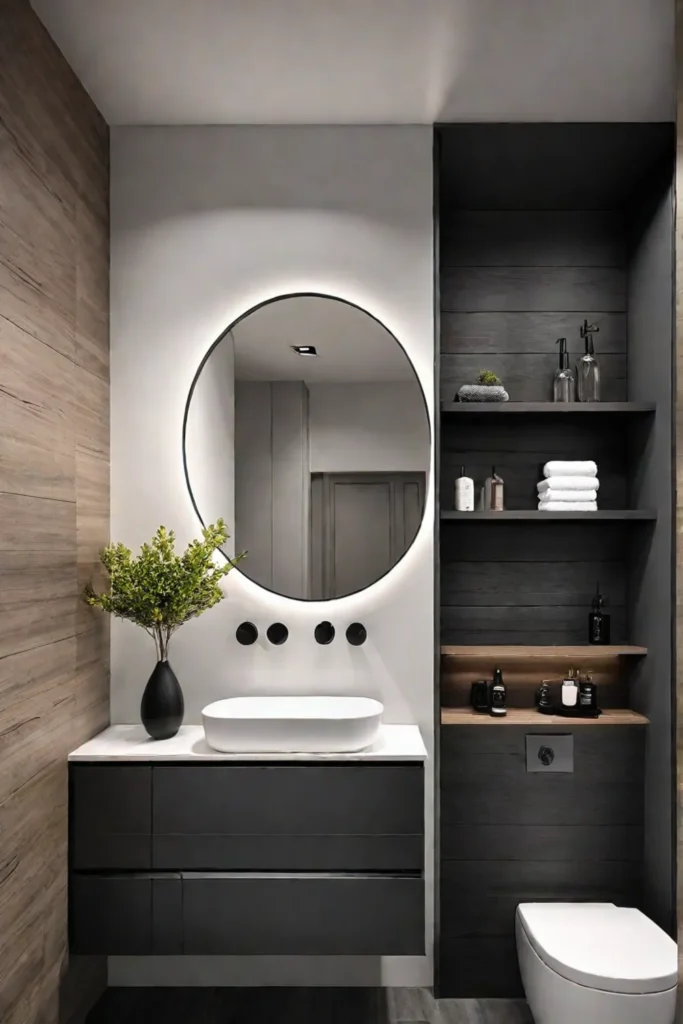 Bathroom with extended storage