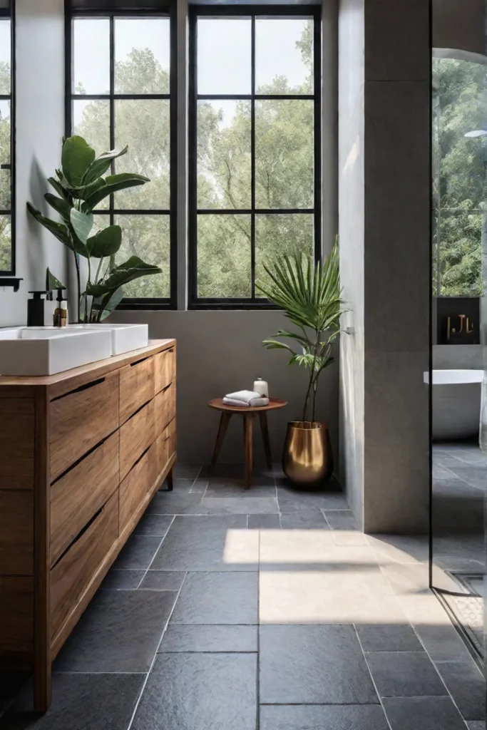 Bathroom with natural elements