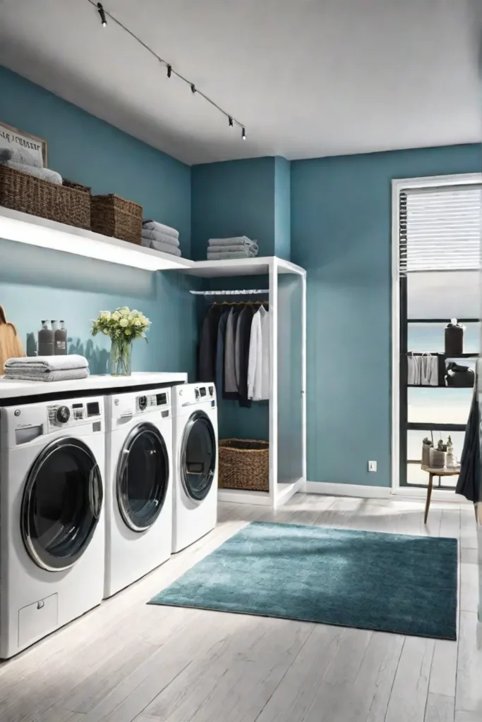 Bright and organized laundry room