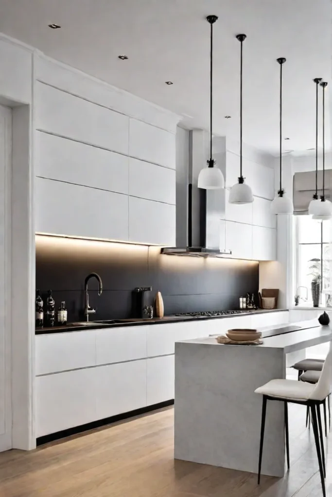 Bright and airy kitchen lighting with a Scandinavian touch