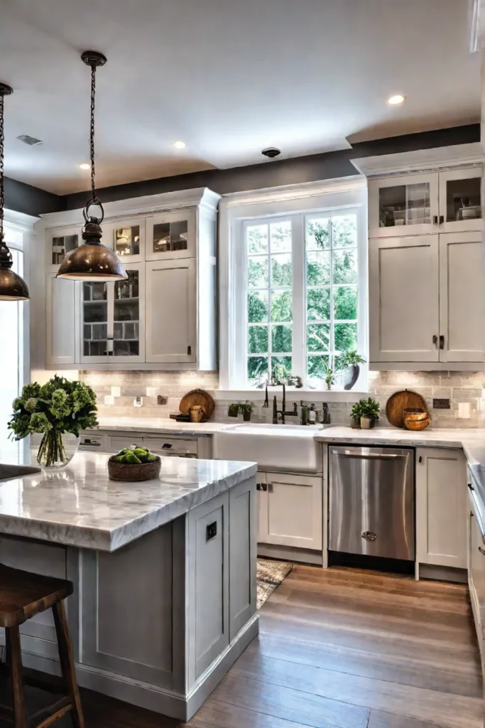 Cozy kitchen with recessed lighting 2