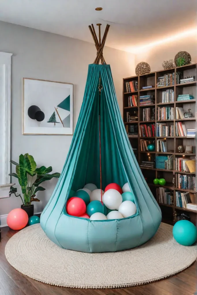 DIY playroom encouraging physical activity and relaxation