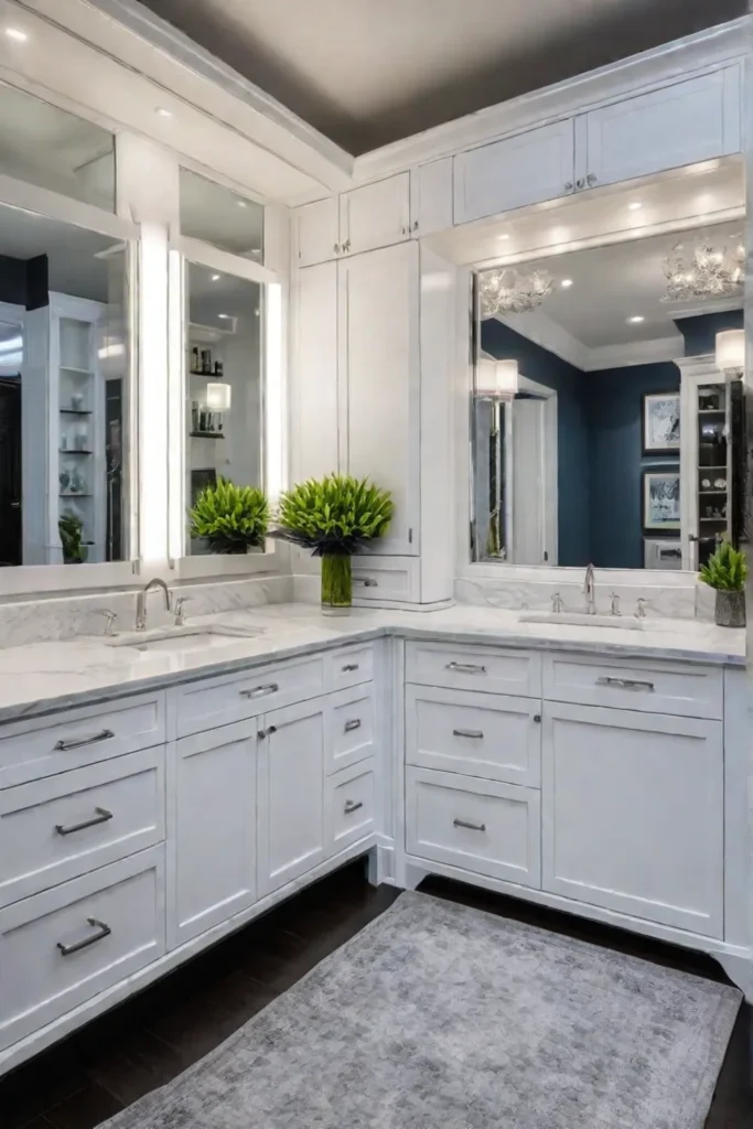 Double bathroom vanity with hisandhers sinks