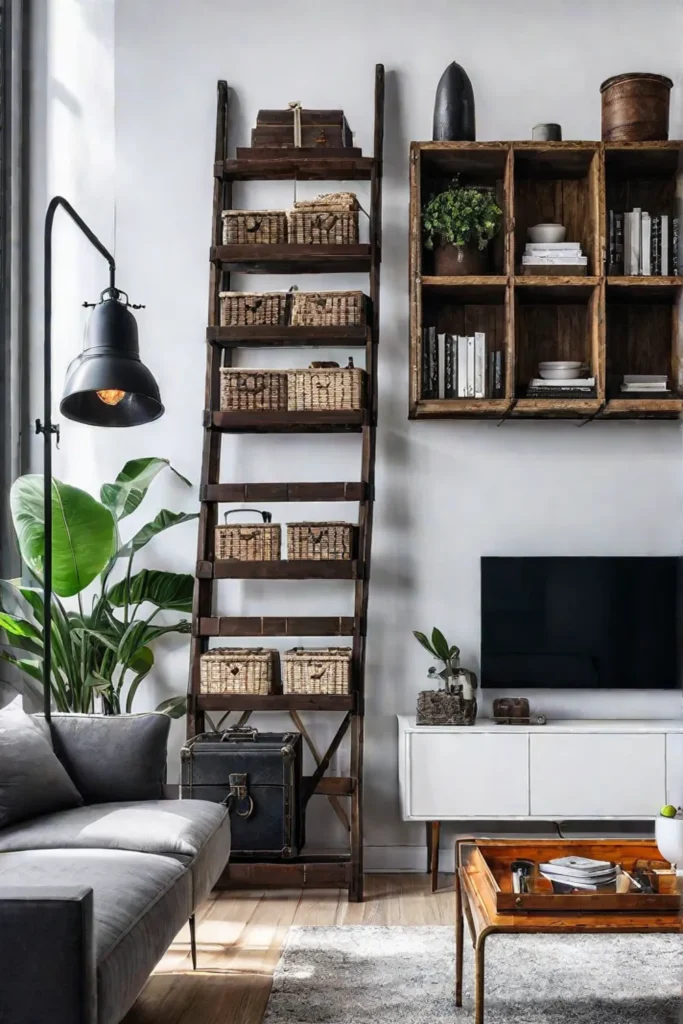 Eclectic living room with a mix of IKEA hacks DIY projects and