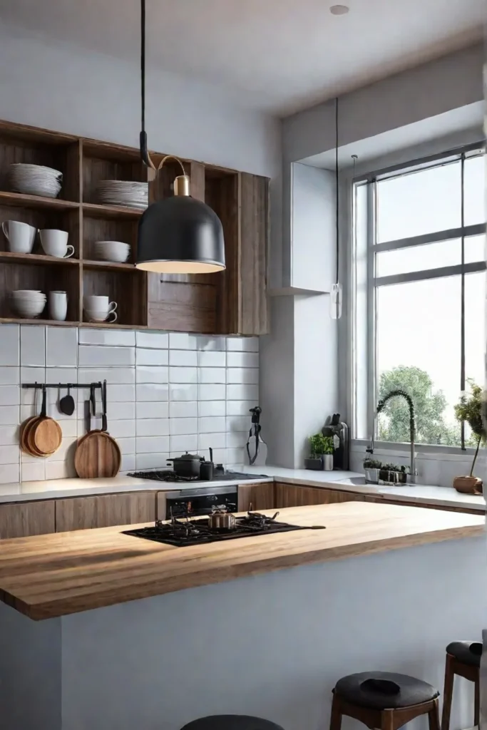 Functional and inviting kitchen with lighting