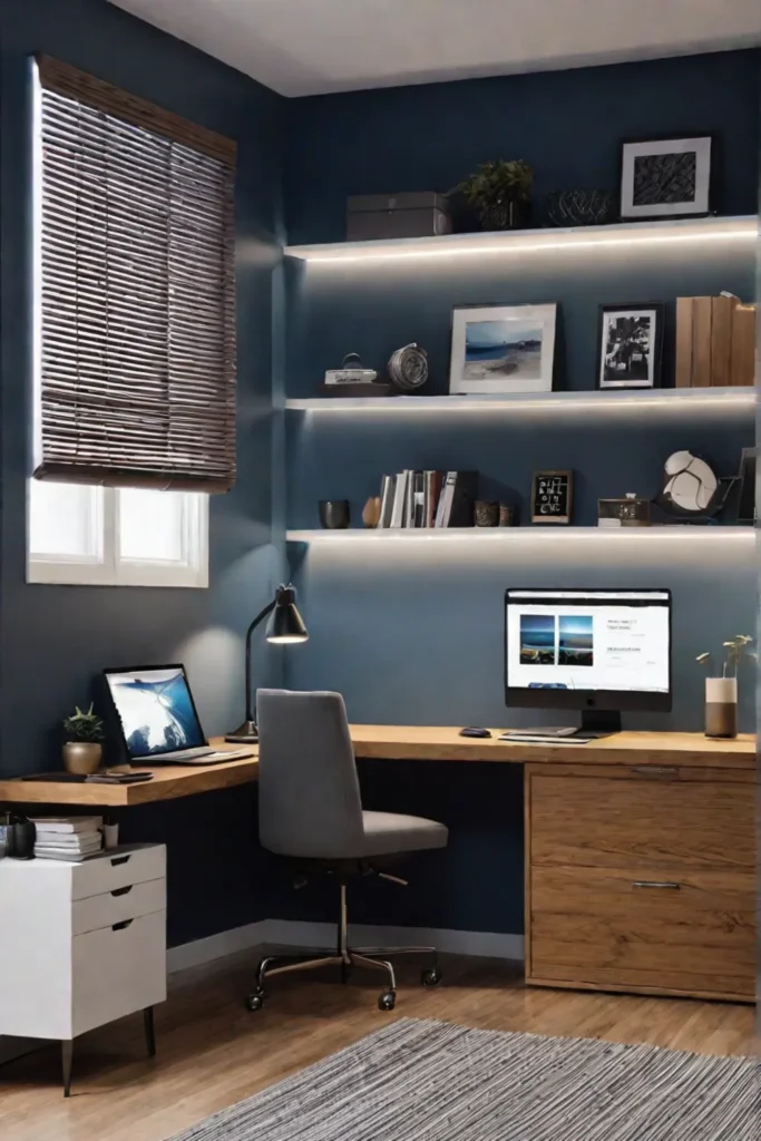 Functional minimalist bedroom with Murphy bed