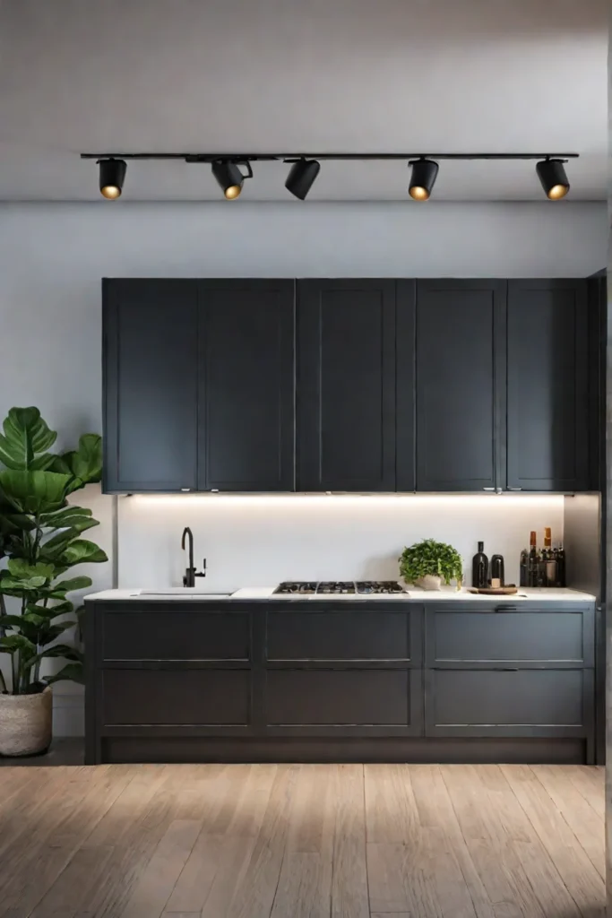 Functional kitchen lighting design with adjustable fixtures