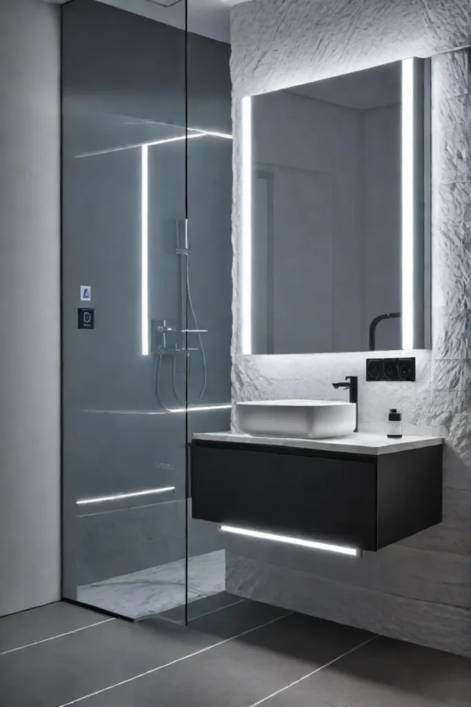 Futureproof small bathroom with smart mirror