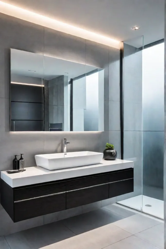 Futuristic small bathroom