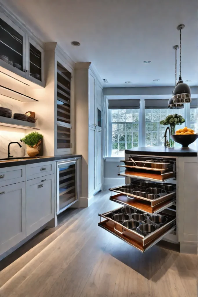 Kitchen with custom baking storage solutions