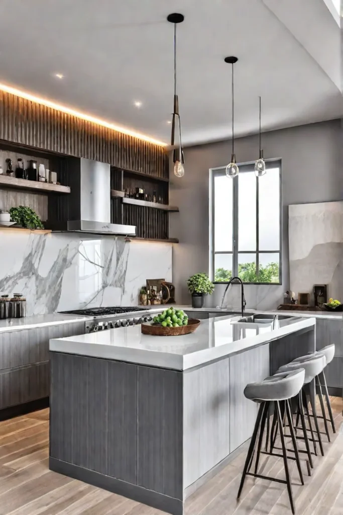 Kitchen with natural and artificial lighting 1