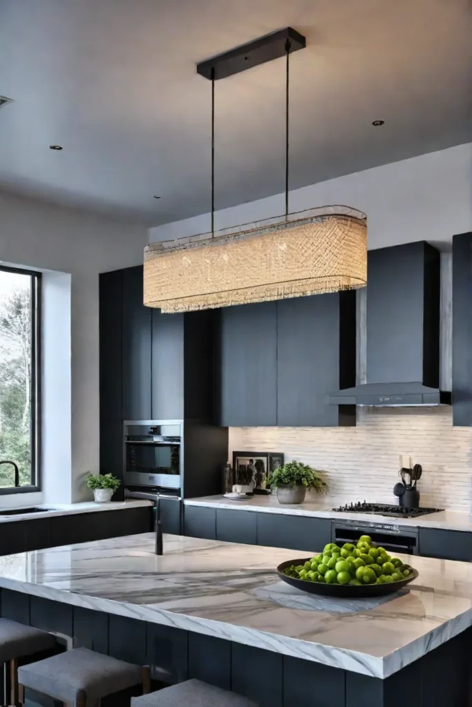 Kitchen with stunning lighting