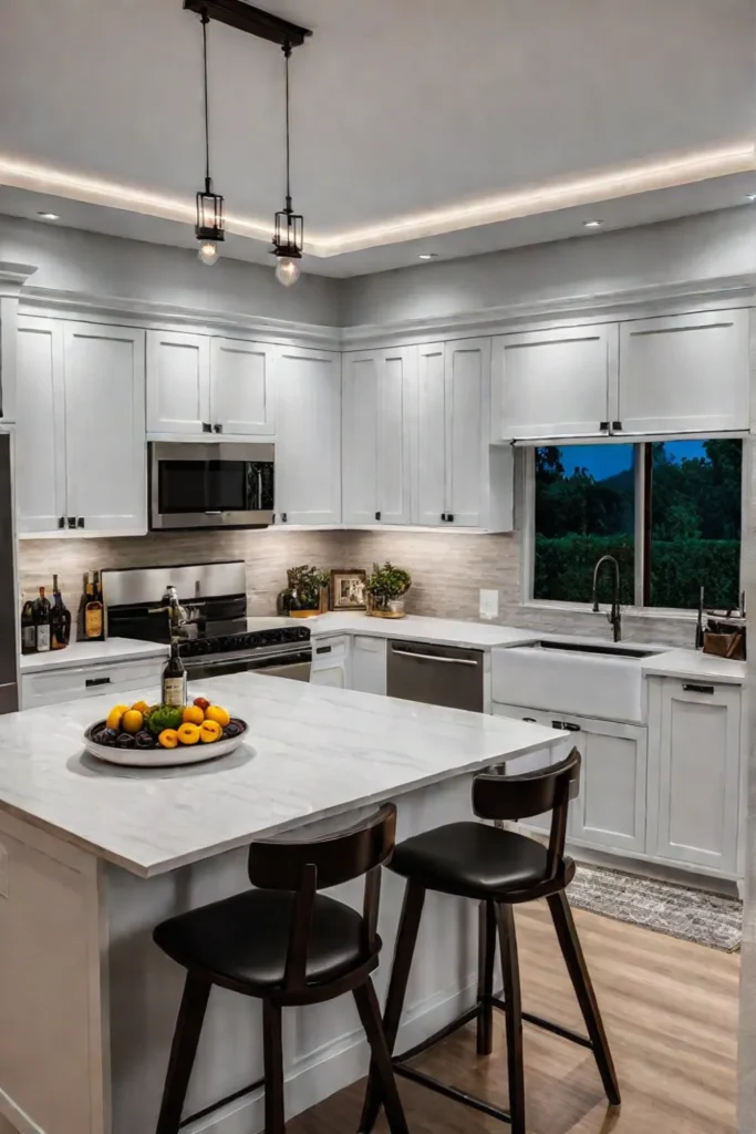 Kitchen with track lighting 1