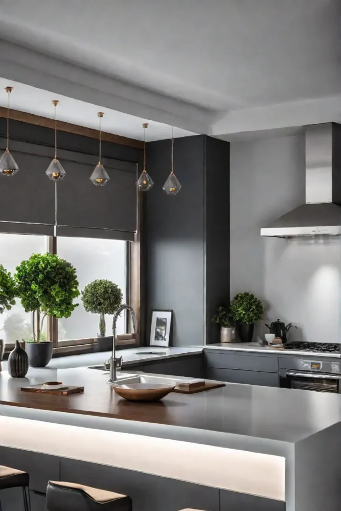 Kitchen with integrated task and ambient lighting