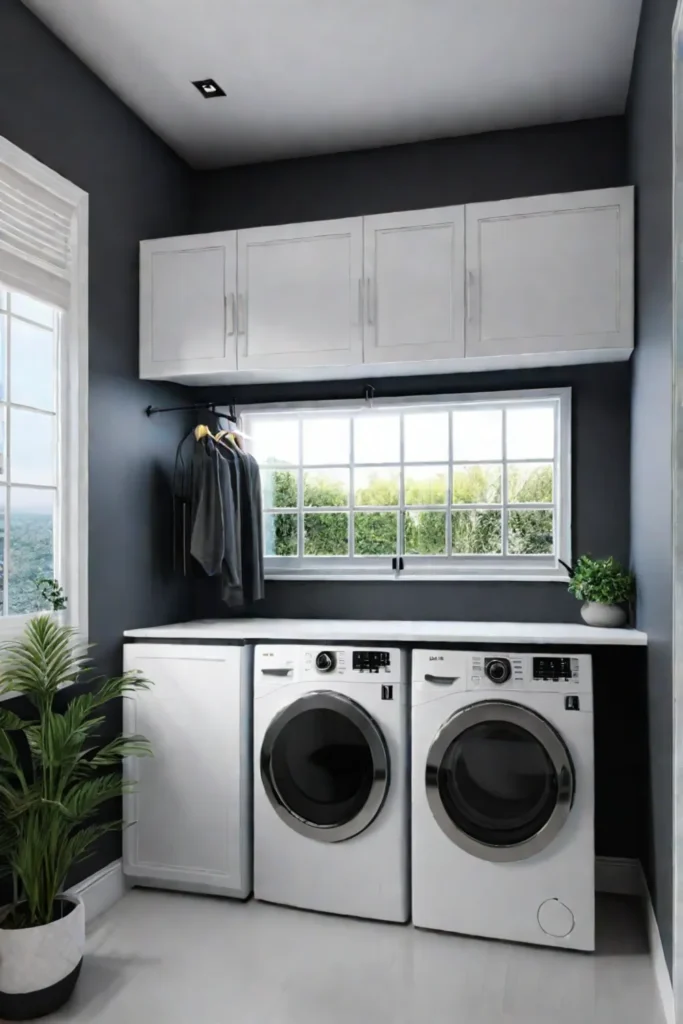Laundry room with door storage solutions
