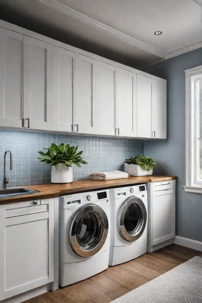 Laundry room with drying cabinet