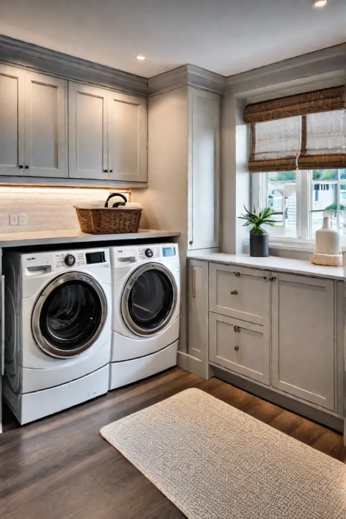 Laundry room with hidden ironing board