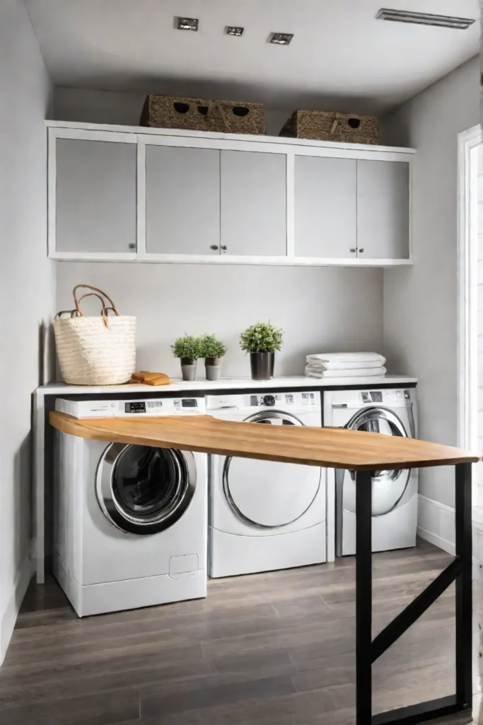 Laundry room with multifunctional surfaces