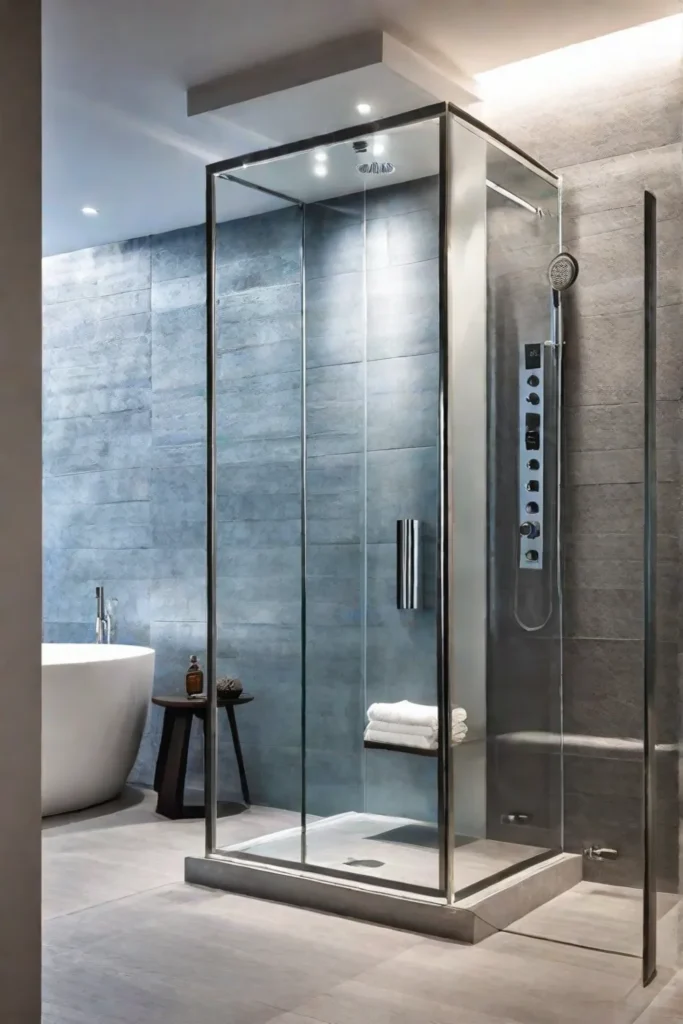 Luxurious modern marble bathroom