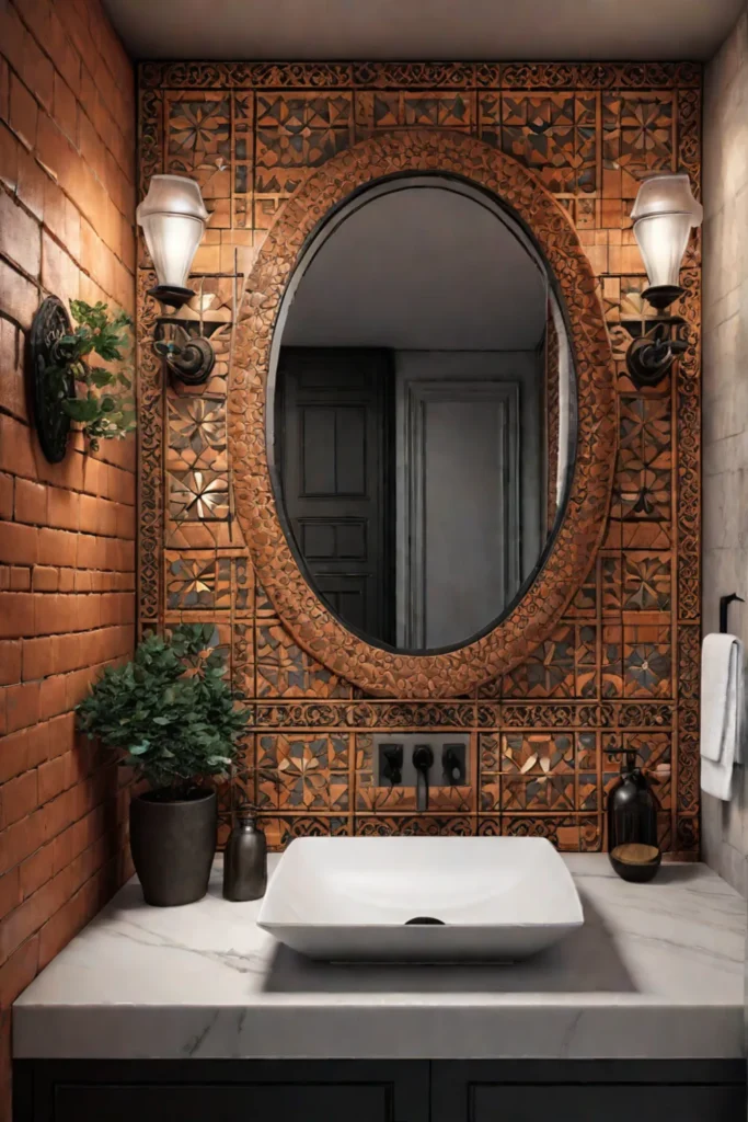 Mediterraneaninspired small bathroom