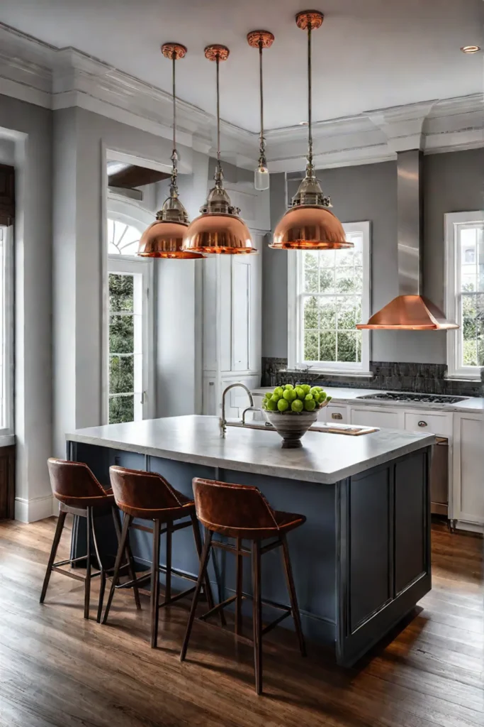 Mixed metal fixtures in kitchen