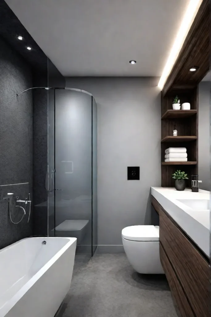 Modern and functional small bathroom