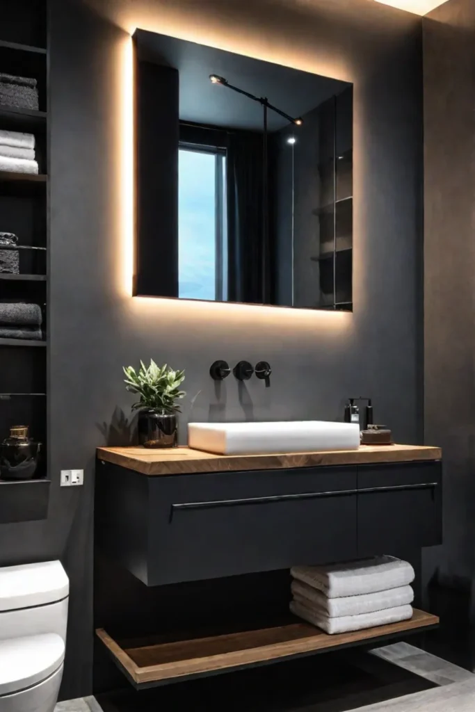 Modern bathroom with masculine touch