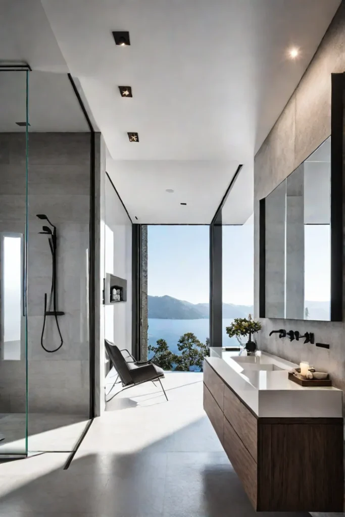 Modern minimalist bathroom with clean lines