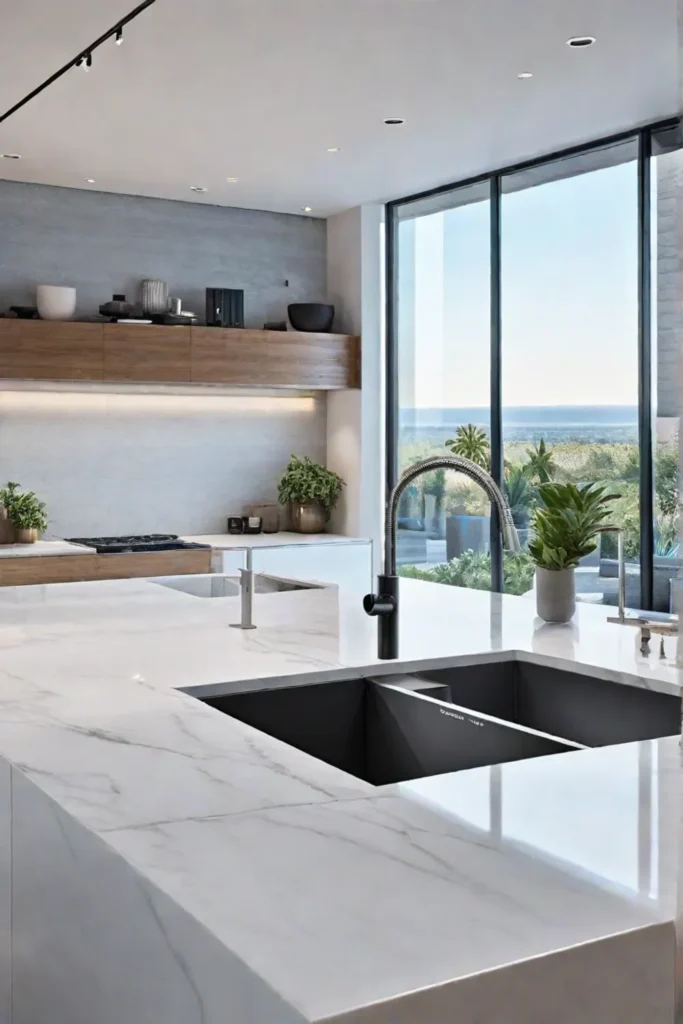 Modern smart kitchen with integrated technology