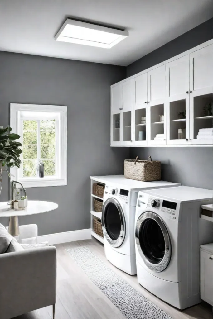 Organized laundry room with maximized storage