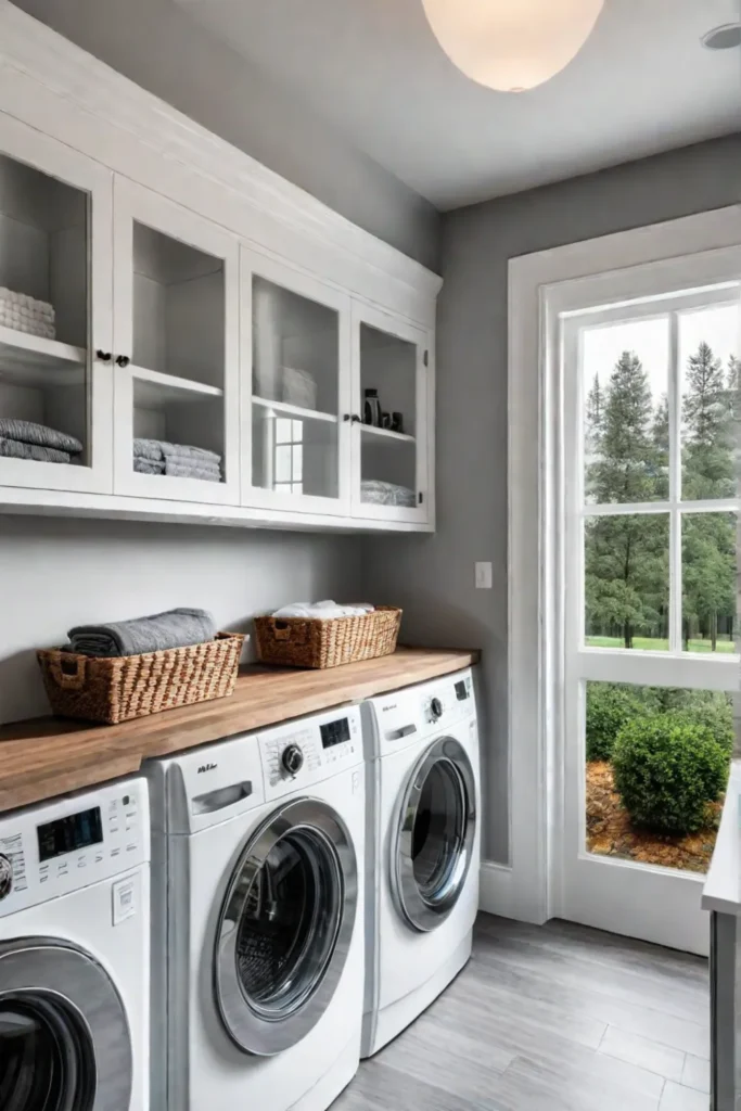 Personalized laundry room with family photos
