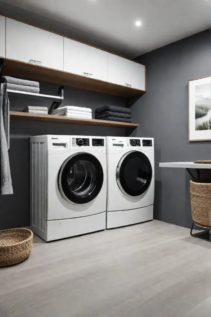 Practical laundry room with specialized storage